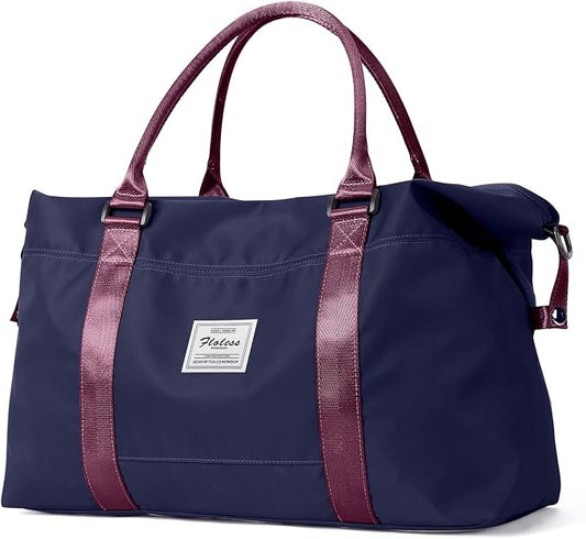 Travel Duffel Bag, Carry On Overnight Weekender Bags for Women | Travel Bag with Wet Pocket & Trolley Sleeve, For Spirit Airlines 18x14x8 Personal Item Bag