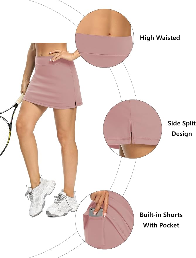 LouKeith Tennis Skirts for Women Golf Athletic Activewear Skorts Mini Summer Workout Running Shorts with Pockets