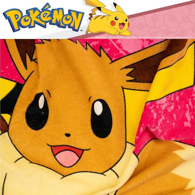 Pokemon Girl Anime Kids Super Soft Cotton Bath/Pool/Beach Towel, 58 in x 28 in, (Officially Licensed Product) By Franco