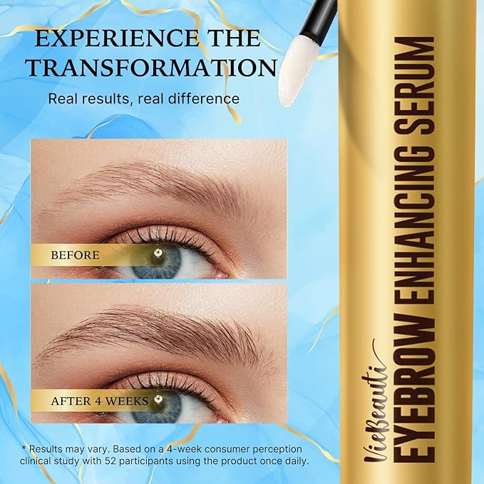 VieBeauti Eyebrow Growth Serum 5mL – Brow Serum for Fuller & Thicker Looking Brows, Advanced Nourishing Formula, Vegan & Cruelty-Free, Gentle for Sensitive Skin