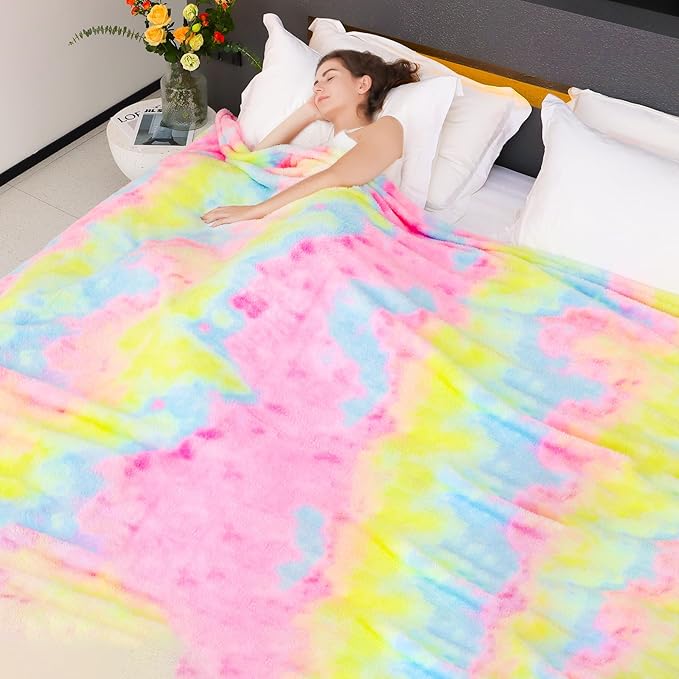 MUGD Lightweight Blanket Fleece Big Blanket Fuzzy Throw Blanket for Bed King Size