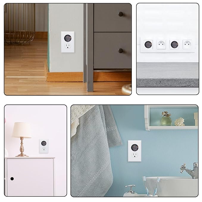 Dark Grey Wooden Outlet Covers Baby Proofing Child Proof Plug Covers for Electrical Outlets Easy Install Outlet Plug Covers