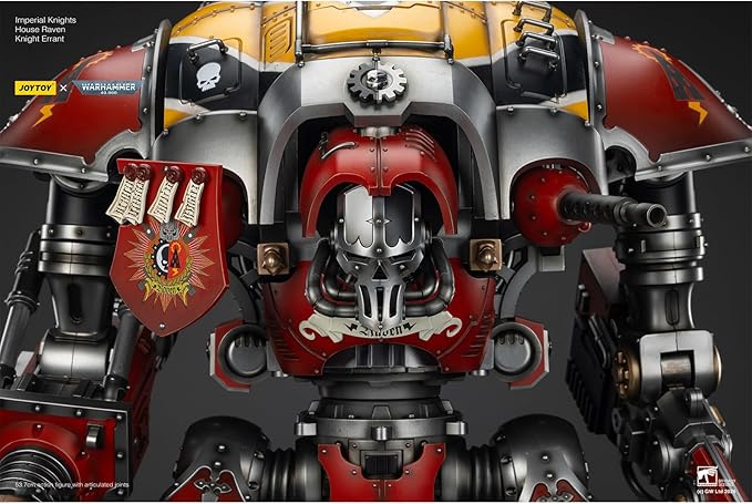JOYTOY Warhammer 40k 1/18 Action Figure Imperial Knights House Raven Knight Errant 21in Mecha Joy Toy Collection Model
