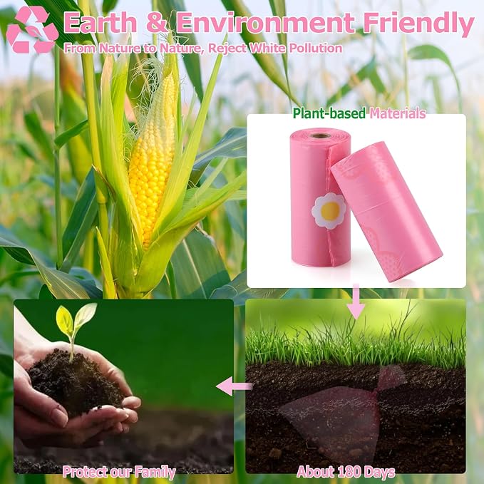180 PCS Sanitary Napkin Disposal Bags Cherry Blossom Scented, Pink Disposable Sanitary Bag Personal Care Disposal for Tampons Trash Bag, Disposable Mini Bags for Women Privacy Handling Bag Diaper Sack