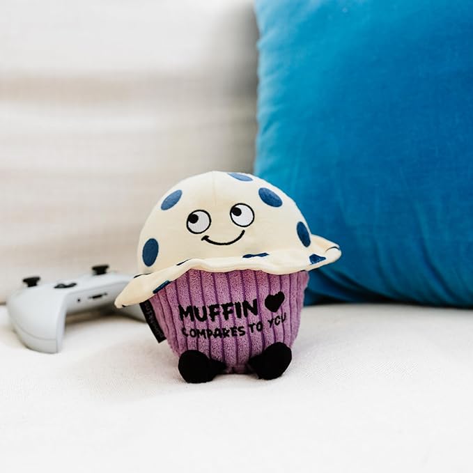 Punchkins Plush Gift, Sweet and Cute Collectible for Adults, Unique Desk Decor, Emotional Support Toy, Blue