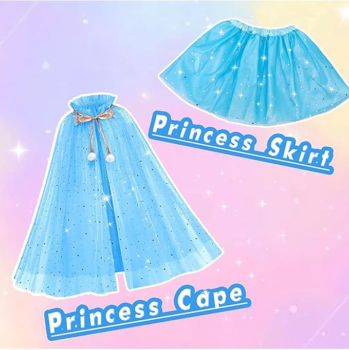 FKKFYY Rainbow Cape Cloak for Girl Princess