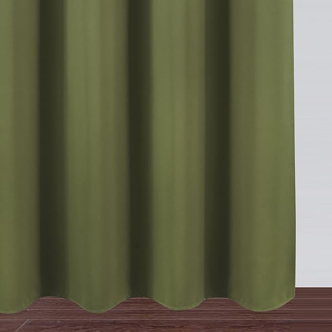LEMOMO Olive Green Blackout Curtains 42 x 63 Inch Length/Set of 2 Curtain Panels/Thermal Insulated Room Darkening Blackout Curtains for Bedroom