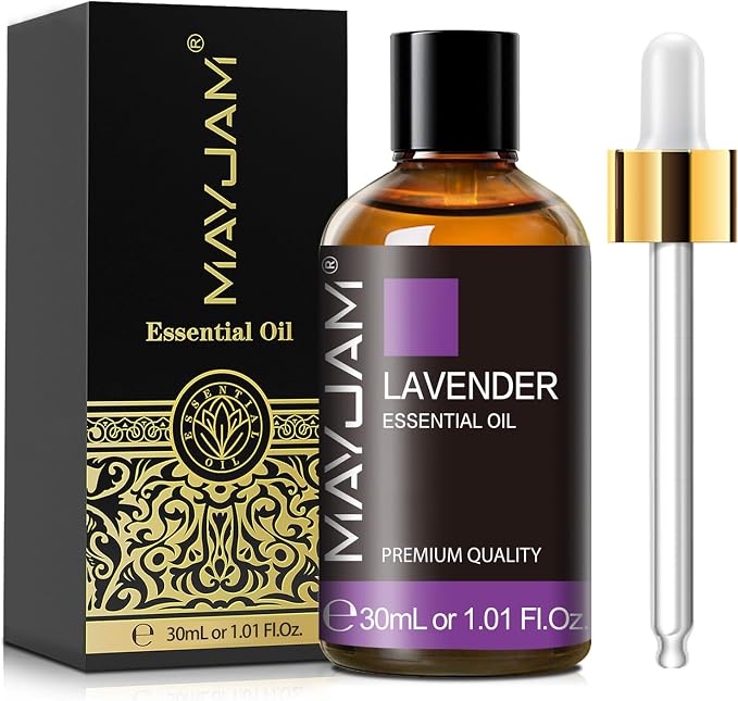 MAYJAM Lavender Essential Oil for Diffuser Soap Candle Making, 1.01fl.oz | Long Lasting Scents, Lavender Oil for Skin, Lavender Oil for Hair