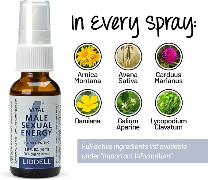 Liddell Homeopathic Vital Male Sexual Energy for Men - 1fl oz