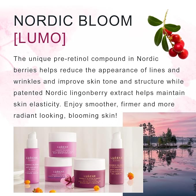 Lumene Anti Wrinkle & Firm Moisturizing Eye Cream - Skin Firming & Hydrating Nordic Berry Pre-Retinol Eye Cream for Dark Circles + Under Eye Bags - Vegan for Wrinkles & Fine Lines (.50z)