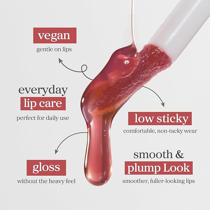 NOONI Korean Lip Oil - Applewine | Long-Lasting, Moisturizing, Plumping, Revitalizing for Dry Lips, Waterproof, No Peel Off, Hydrating, Stocking Stuffers, Gifts For Women, 0.12 FL Oz