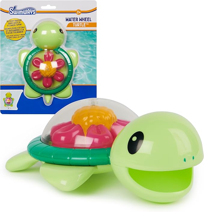 SwimWays Water Wheel Turtle, Kids Pool Accessories & Swimming Pool Toys, Turtle-Themed Water Toys for Kids Ages 2 & Up