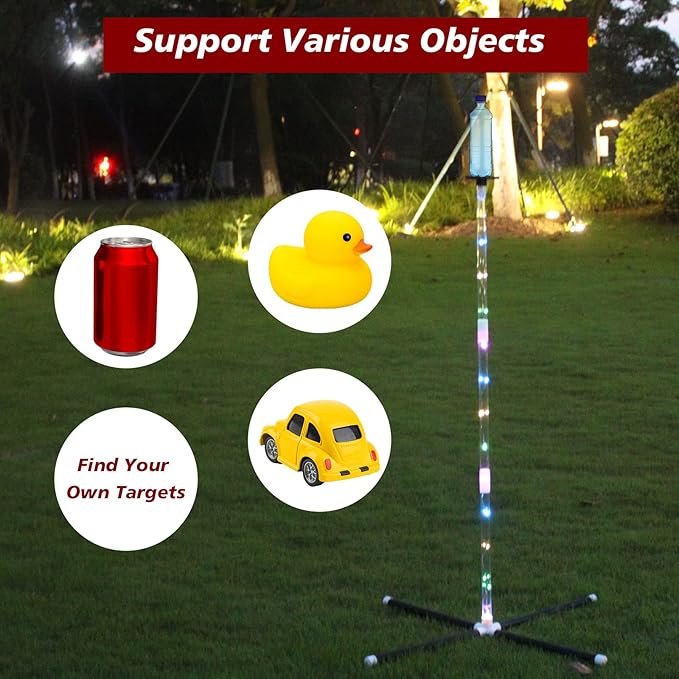 OUTTOY Outdoor Yard Games for Adults and Family, 2 in 1 Limbo Game Flying Disc Games Set with Light, Sutiable for Backyards, Beach, Lawn, Party