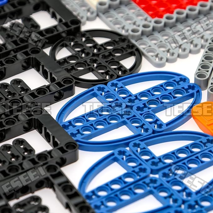 282pcs Technic-Beam-Frame-Bricks-Set with Rotor Helicopter Minifigure Brick Separator, Compatible with Technic-Parts, for MOC-Project-Bulk-Blocks(Random Color)