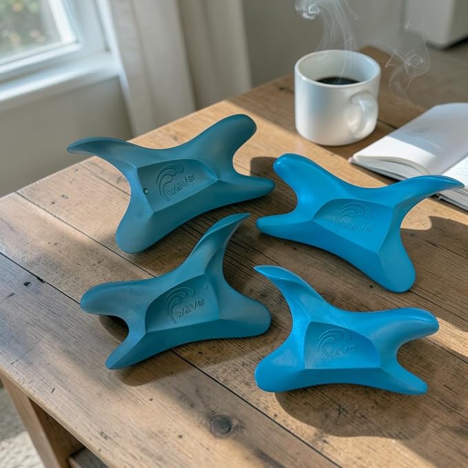 The Wave Tool Ultimate Soft Tissue Release Tool for Massage, Myofascial Release, Muscle Scraping, Generation 1 (Caribbean Blue)