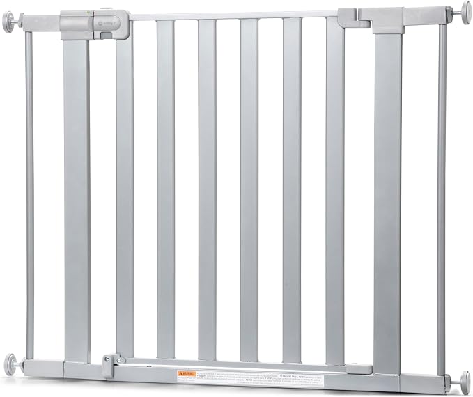 Safety 1st Walk Through Baby Gate with Door, Adjustable Pressure Mount Lift, Dog Gates, Fits 29"-38" Wide, 1-Pack, Silver