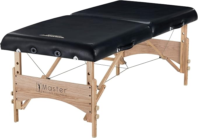 Master Massage 32" Extra Large Gibraltar LX Portable Massage Table Beauty Salon Bed with Ambient Lighting System