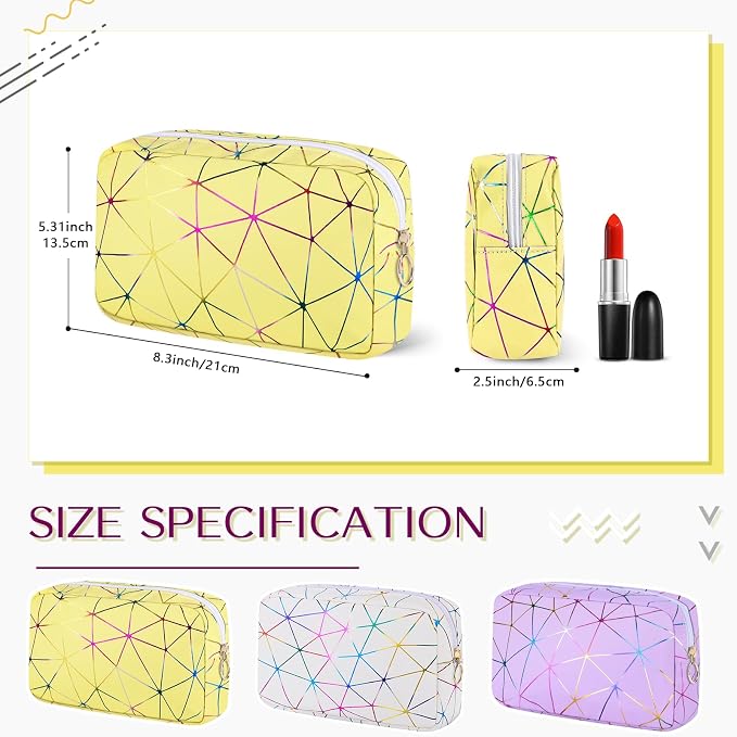 Likesing Period Bag for Tampon, Leather Sanitary Napkin Storage Bag for Girls Womens, Portable Sanitary Napkin Period Pad Pouch for Purse, Small Make Up Bags(Colorful Yellow)