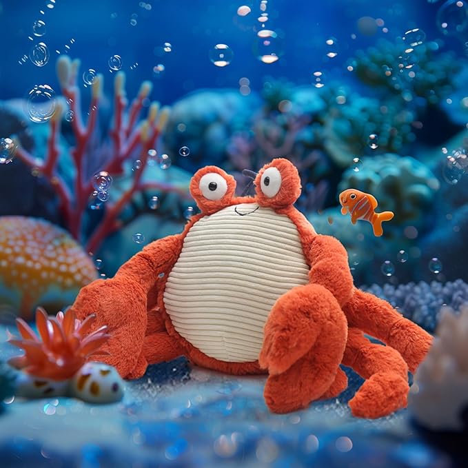 RECUR Plush King Crab Stuffed Animals,Soft Plushie,12 Inches,Adorable Gift for All Ages