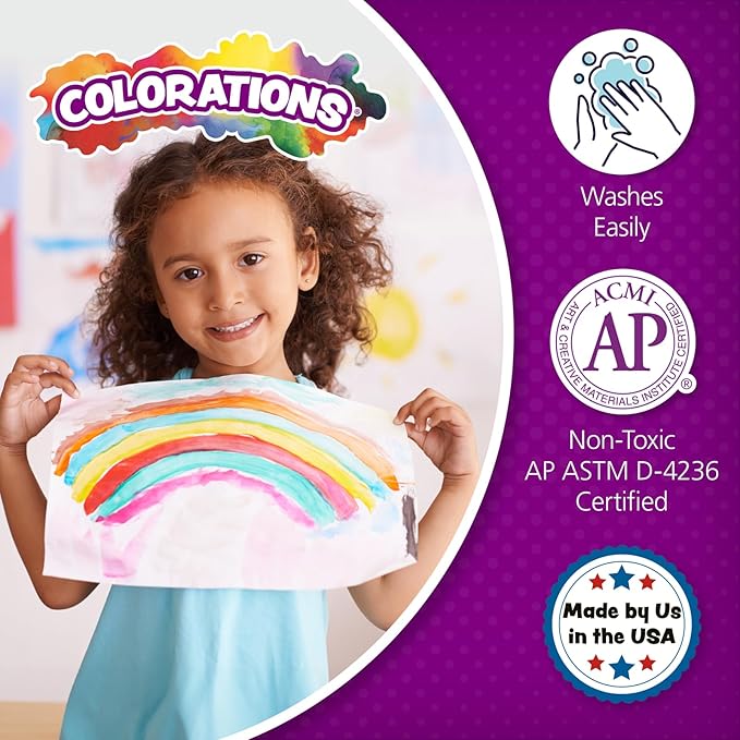 Colorations Paraben-Free Washable Tempera Paint for Kids - 1 Gallon Value Size, Vibrant Green. Non-Toxic and Made in the USA, Classroom Must Haves, Bulk Arts and Crafts Supplies