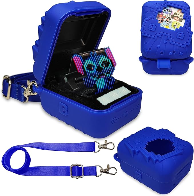 JCHPINE Silicone Cover Case for Bitzee Disney Interactive Digital Pet and Case, Protective Skin Sleeve for Bitzee Disney Virtual Electronic Pets (Blue)