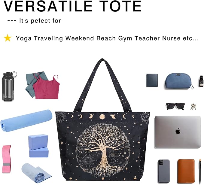Yoga Mat Bag Yoga Bags and Carriers Fits All Your Stuff Yoga Tote Bag with Zipper Pocket Yoga Mat Carrier Pilates Bag Take in Out Mat Easily