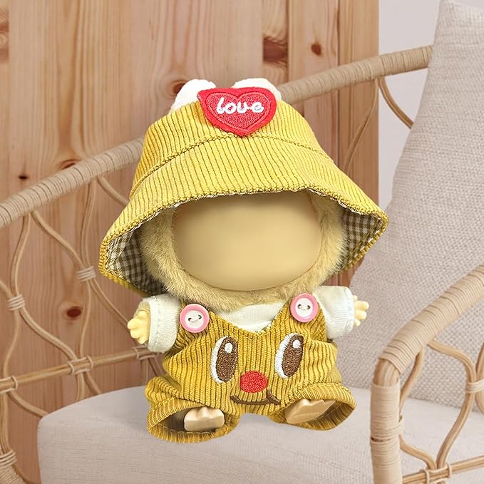 Clothes Fit for 17CM Doll, Fashion Doll Clothes Outfit Set Cute Theme Designer Toys Dress Accessories for Collector Fans Display (Yellow Cub)