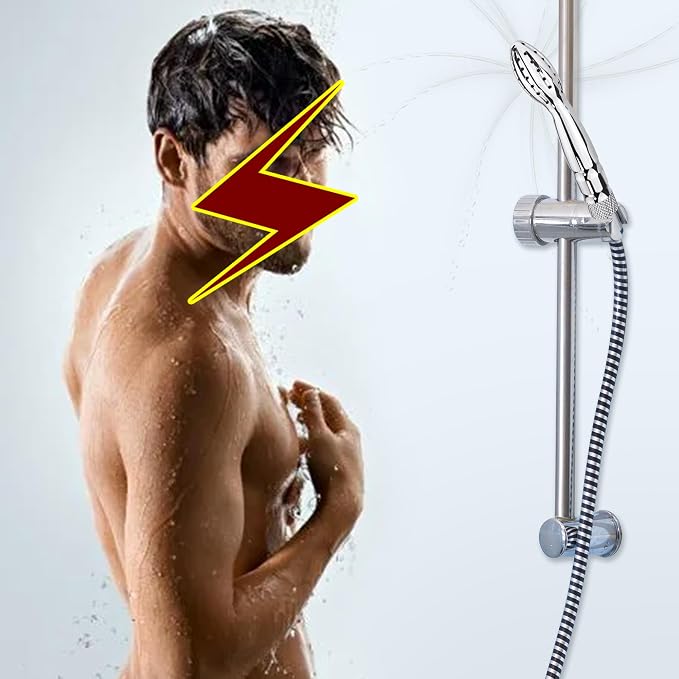 Shower Douche Shower Enema Shower Cleaner Enema Douche System, Handheld Water Shower Nozzle Anal Rinse Vaginal Cleaning Kit for Men Women, Silver (Aluminum)
