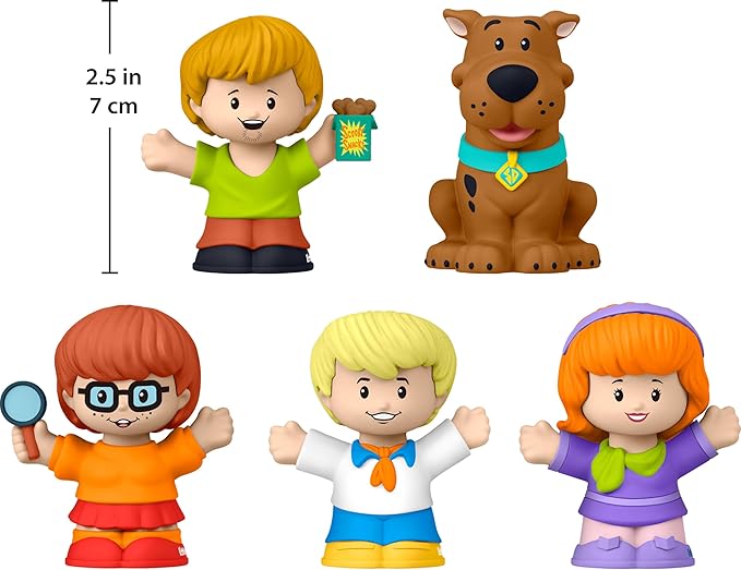 Little People Collector Scooby-Doo Cartoon TV Series Special Edition Set for Fans, 5 Figures in a Display Package