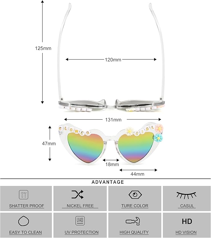 KENBO Kids Sunglasses for Girls UV Protection Toddler Sunglasses