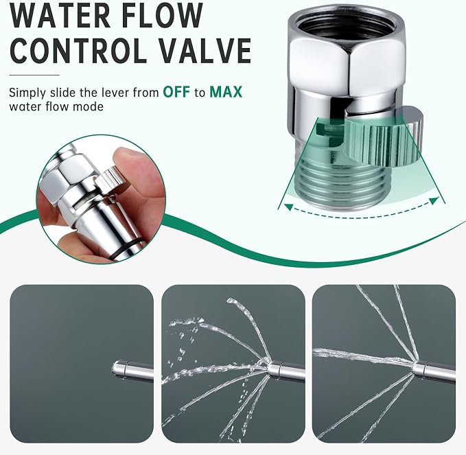Lightweight Shower Enema Kit, Travel Shower Douche Nozzle Cleansing System with Water Control Valve for Men and Women Portable Cleaning