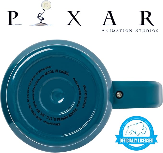 Silver Buffalo Disney Pixar Ratatouille Remy "Let's Cook Together" Double Walled Stainless Steel Tumbler with Handle and Straw, Fits in Standard Cup Holder, 40 Ounces