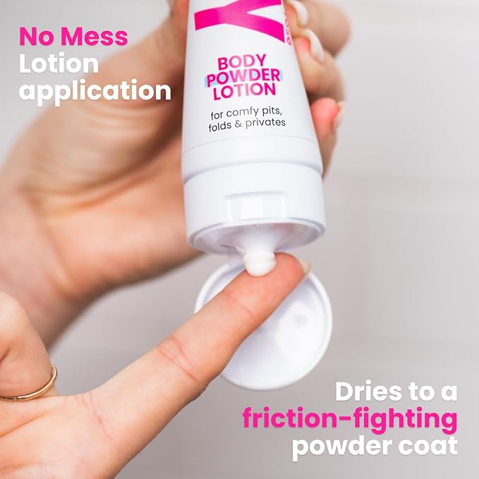 Body Powder Lotion and Deodorant for Women Aluminum Free Powder Cream for Privates Underboob Thighs and Skinfolds Jasmine Rose Scent Feminine Care 2 Pack 4 oz Tubes for Daily Freshness and Comfort