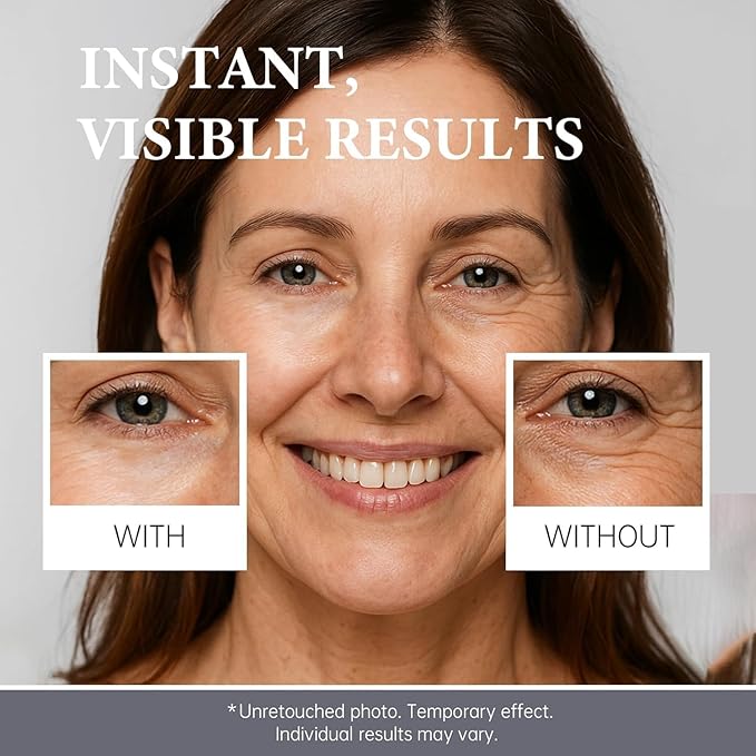 Instant Under Eye Tightener, Instant Firming Temporary Eye Tightener with Brush, Perfection Cream for Fine Lines, Wrinkles & Puffiness, Easy-Wear Formula for All Skin Types 2 Pack