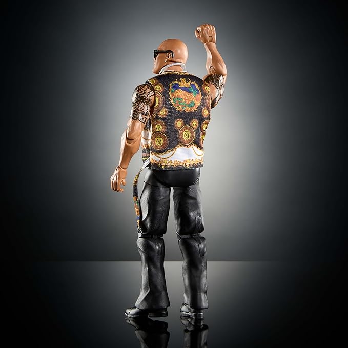 Mattel WWE Elite Action Figure & Accessories, Series #115 6-inch Collectible The Rock with 25 Articulation Points & Swappable Hands (Amazon Exclusive)