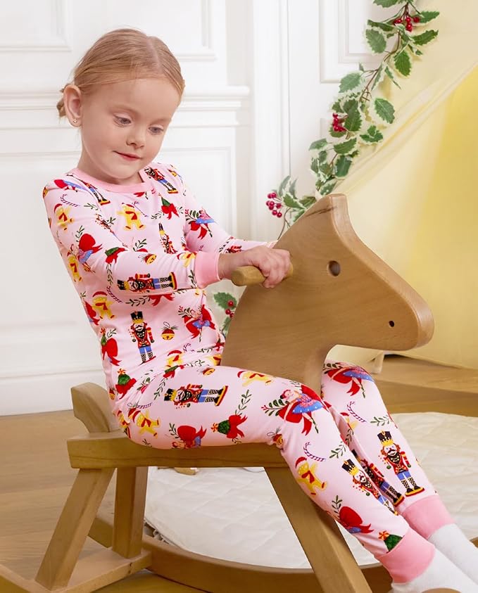 Bamboo Viscose Toddler Girls Kids Pajamas Unicorn Mermaid Pjs Long Sleeve Snug fit 12M-8Y 2pcs Soft Jammies