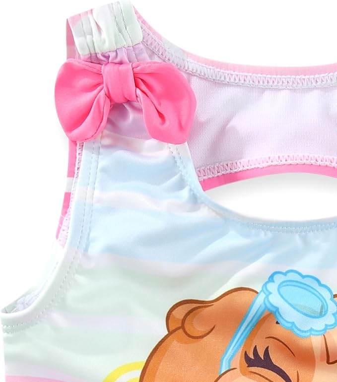 Paw Patrol Nickelodeon Skye Girls UPF 50+ Bathing Suit Tankini and Bikini Bottom Swimsuit Set for Toddler and Big Kids