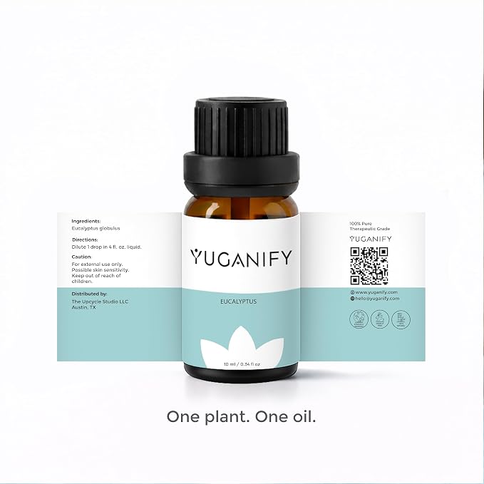 Eucalyptus Essential Oil 10ml – 100% Pure & Steam Distilled – Strong Scent Aromatherapy Oil for Diffuser, Humidifier & Shower, Ideal for Steam Inhalation and Home Freshening