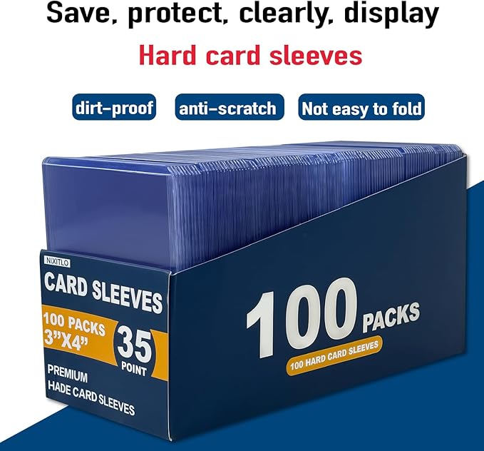 400 Hard Card Sleeves Card Toploaders for Protection for Baseball Football Premium Top Loaders for Cards, Ensuring Safety (400 Hard Sleeves)