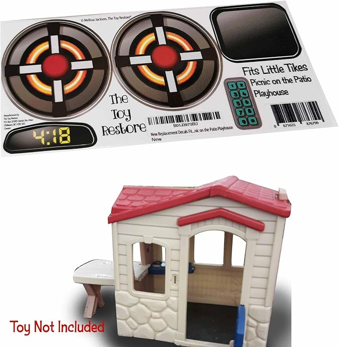 Toy Restore Replacement Decals Fits Little Tikes Picnic on The Patio Playhouse
