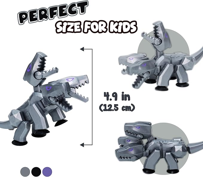 Zing StikBot & Mega Monster Stop-Motion Animation Pack – Exclusive Lavender Purple StikBot + Silver Cerberus Figure, Creative Toy for Kids Age 4+