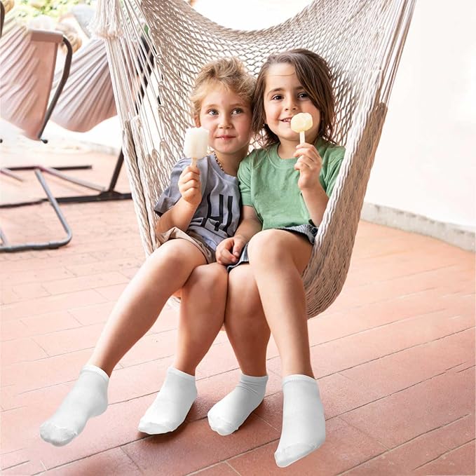 ZERULETS Kids Socks, 20 Pairs Ankle Low Cut Short Athletic Socks for Boys Girls Toddler 1-13 Years