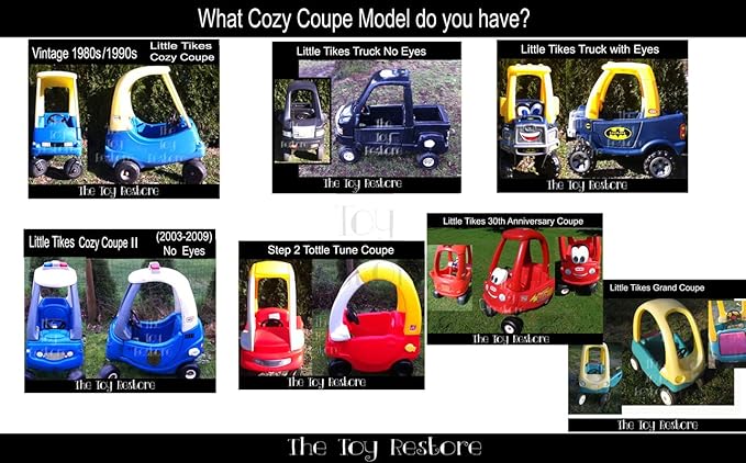 Toy Restore Replacement Sticker Fits Little Tikes Cozy Coupe II Car Police Basic