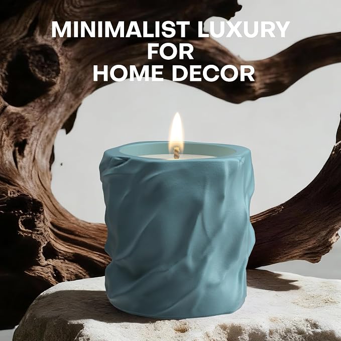 Scented Candles for Home, Natural Soy Wax Candles, Cement Jar Luxury Aromatherapy Candles for Stress Relief, Highly Scented Housewarming Gifts for Women and Men (Ocean)