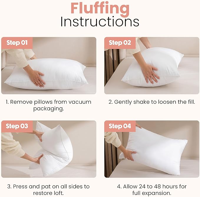 Utopia Bedding 14x22 Pillow Inserts, White Throw Pillows for Couch, 2 Pack | Indoor cushion inserts for bed, sofa & couch, Supportive & fluffy decorative pillows for everyday comfort, Set of 2, White