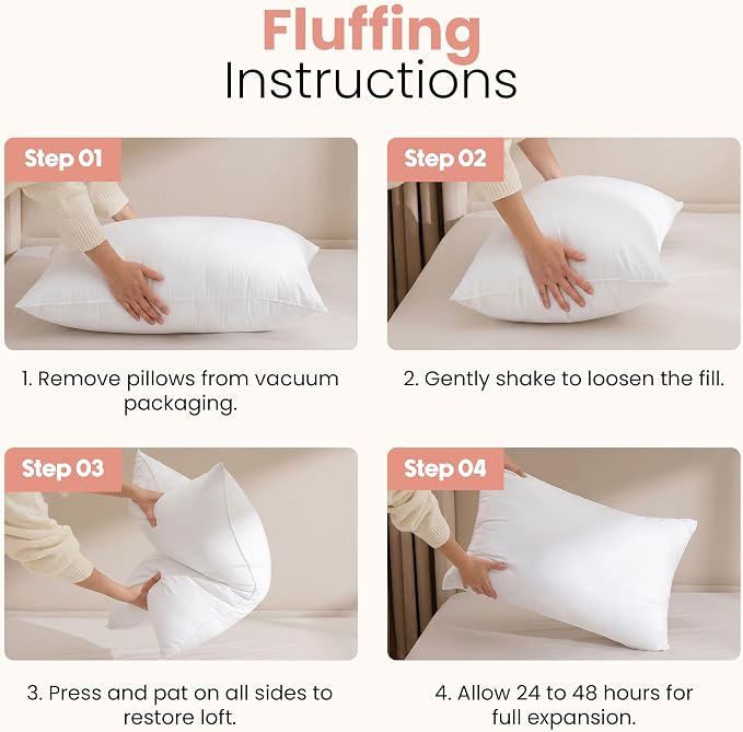 Utopia Bedding 12x20 Pillow Inserts, White Throw Pillows for Couch, 2 Pack | 100% Virgin Filling, Indoor cushion inserts for bed, sofa & couch, Supportive & fluffy decorative pillows, Set of 2, White