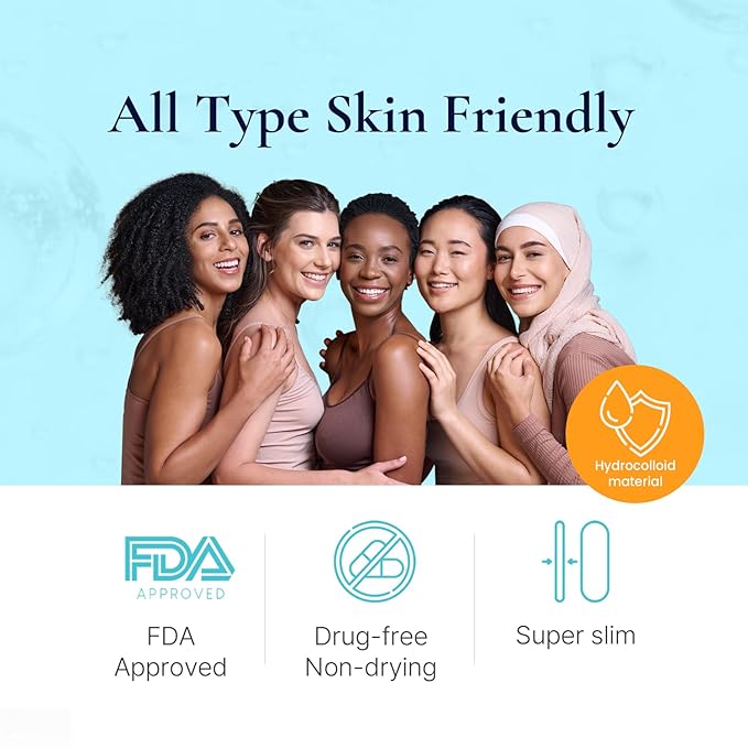 Discreet Acne Pimple Patch | Spot Cover & Treatment Solution Cystic Acne & Pimple | Hydrocolloid Facial Stickers | Waterproof Patches Invisibly Cover Pimples (2packs)