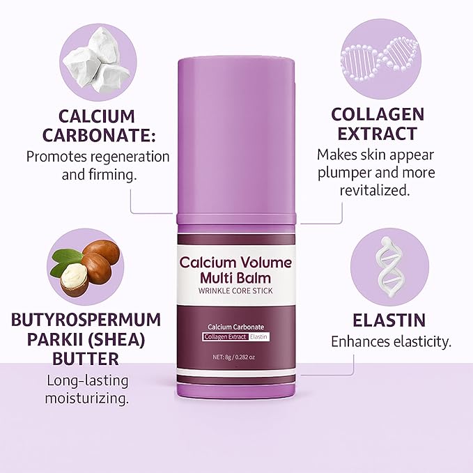 Calcium Multi Balm Stick, Moisturing Stick, Firming & Moisturizing,Hydrating, Lifting Cream for Eyes, Face & Neck-1Pack