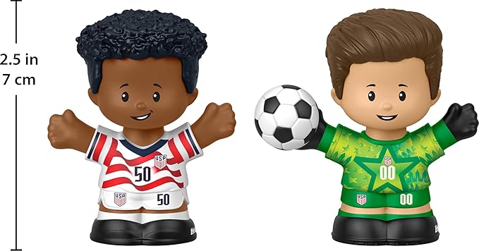 Little People Collector U.S. Soccer Special Edition Set for Sports Fans, 2 Player Figures in a Display Package