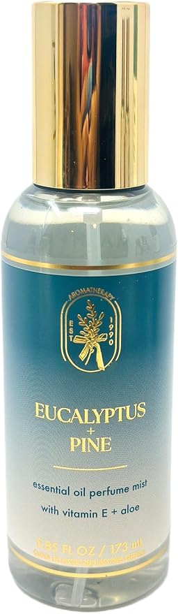 Bath and Body Essential Oil Mist Aromatherapy (6 fl oz / 177 ml, Eucalyptus Pine)